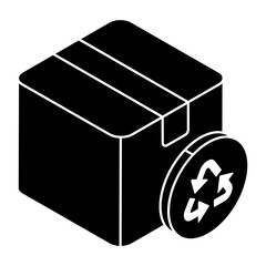 An editable design icon of carton