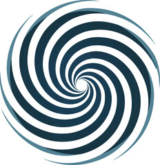 Naklejka premium Abstract spiral vortex icon flat on white isolated background, vector design.