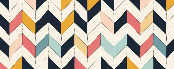 Geometric shapes, triangles, circles, and abstract patterns, modern art, neon style, vector illustration, flat style.