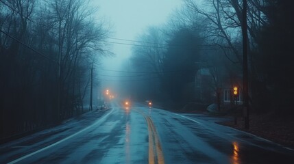 fog in the city