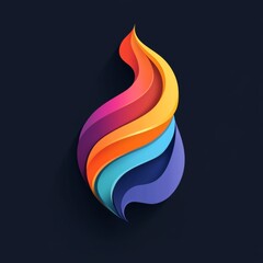 Abstract Colorful Swirl Logo Design