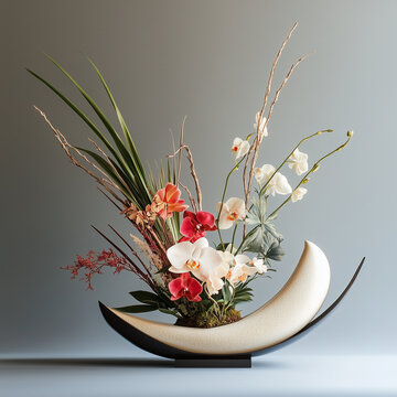 flowers in vase, vase with floweres, still life with flowers, japanese flower arrangements, ikebana.