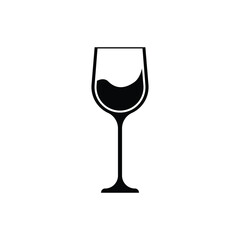 Wine glass icon isolated on white background