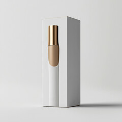A minimalist packaging design for a luxury product, using high-quality materials and minimal decoration to convey elegance and sophistication.