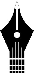 Black 4.5-4.5 inches size of svg vector Ink pen nib , Pen Nib,  cut file cricut silhouette design for t-shirt car decor sticker etc