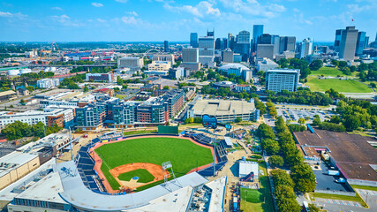 Aerial View of Nashville Baseball Stadium and Skyline Development © Nicholas J. Klein