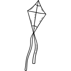 Hand Drawn Flying Kite