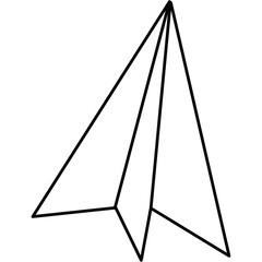 Paper Airplane Outline