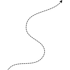 Dotted Curve Line with Arrow