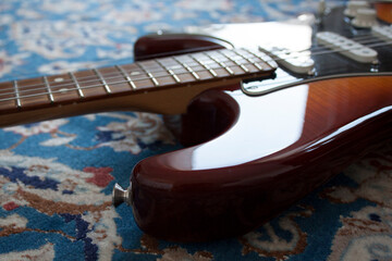 close up of an iconic electric guitar