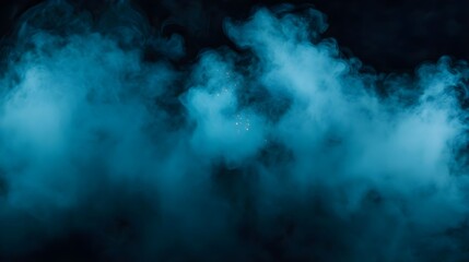 Obraz premium Abstract Blue Smoke Background, Mysterious Vapor Texture