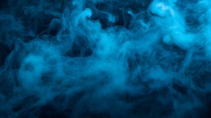 Obraz premium Abstract Blue Smoke Background, Vapor Texture