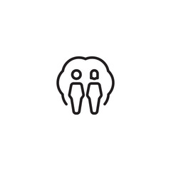 Vector line icon for humanities. Help Children icon vector image. Can also be used for Physical Fitness. Editable icon.