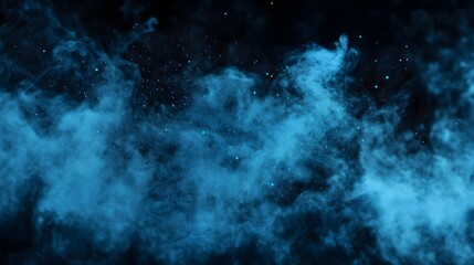Abstract Blue Smoke Texture, Dark Background