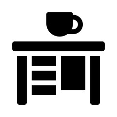 Desk glyph icon