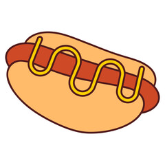 hotdog vector illustration