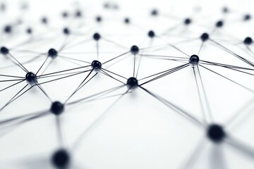 a geometric pattern of interconnected nodes and lines, forming a stylized representation of a network, symbolizing connection and data exchange