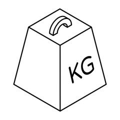 A trendy vector design of kettlebell