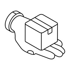 An editable design icon of carton