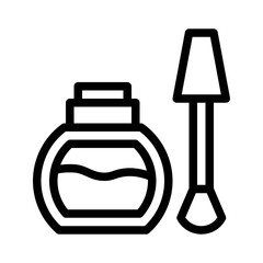 nail polish line icon