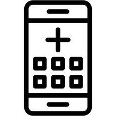 Fototapeta premium Emergency Call, Doctor, Call, Hospital Phone, Telephone Icon