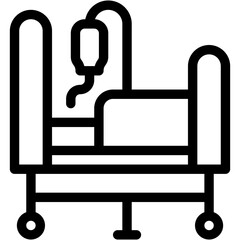 Hospital Bed, Hospital, Blood, Medical, Blood Transfusion Icon