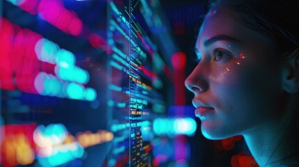 Vibrant data streams illustrating digital connectivity.