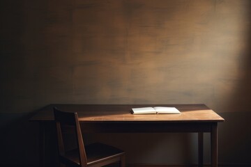Studying desk publication furniture table.
