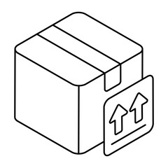 An editable design icon of carton