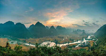 landscape in the morning Vietnam