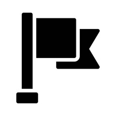 Military flag glyph icon