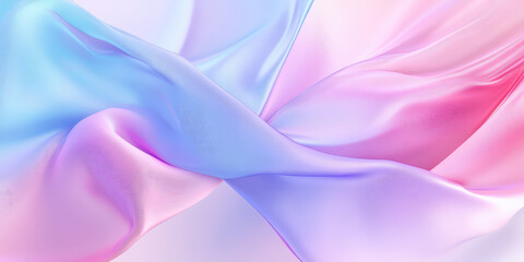 Obraz premium Abstract layers of silk folded drapery background. Levitating cloth design. 3d render illustration style.