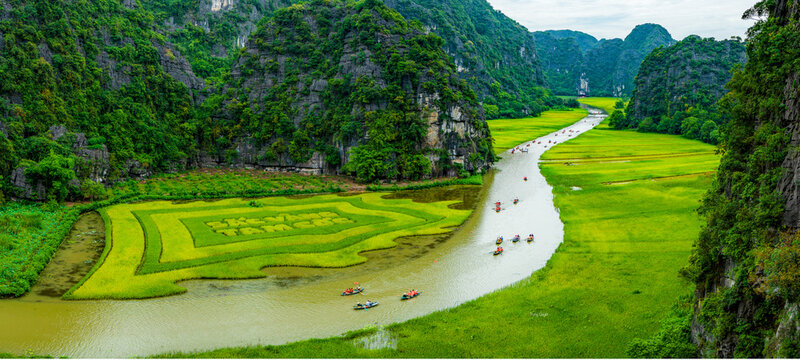 Great travel area in Ninh Binh Province Viet Nam