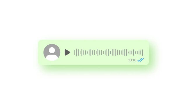 Voice Chat Animation Voice Chat, Audio Calls, and Conversations Audio voice message animation transparent background 4K