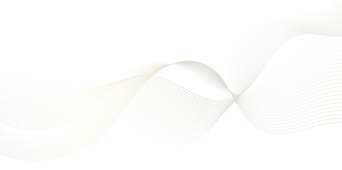 Gray wave curve lines abstract background with flowing particles. Digital energy waves technology concept. Modern backdrop design for business, presentation, banner.