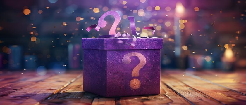 Mysterious Question Mark Box in Dark Forest