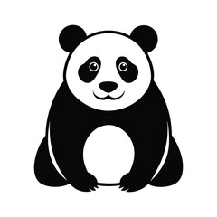 Panda Silhouette vector art file, Panda Silhouette art illustration .