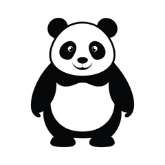 Panda Silhouette vector art file, Panda Silhouette art illustration .