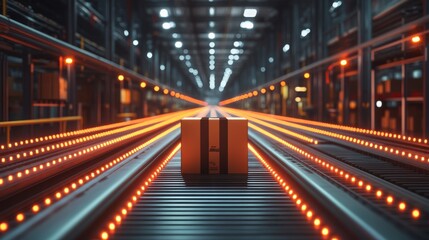 RPA systems streamlining logistics efficiency in a modern warehouse environment