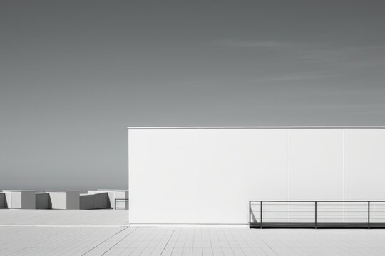 Architecture building white monochrome.