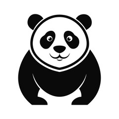 Panda Silhouette vector art file, Panda Silhouette art illustration .