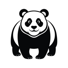 Panda Silhouette vector art file, Panda Silhouette art illustration .