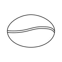 single coffee bean icon vector
