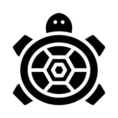 Obraz premium sea turtle glyph icon