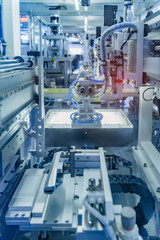 automatic pneumatic piston unit on industrial machine,automation compressed air factory production