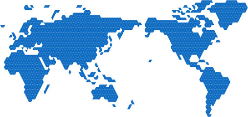 Triangle shape world map