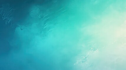Obraz premium A beautiful gradient of turquoise and light blue hues blending seamlessly in an abstract design, creating a calming backdrop for various uses