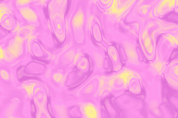 Abstract pink and yellow marble texture background with swirl patterns.