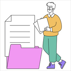 Businessman. Flat Vector Illustration