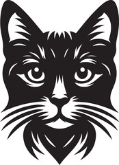 Cat silhouette vector illustration with white background
